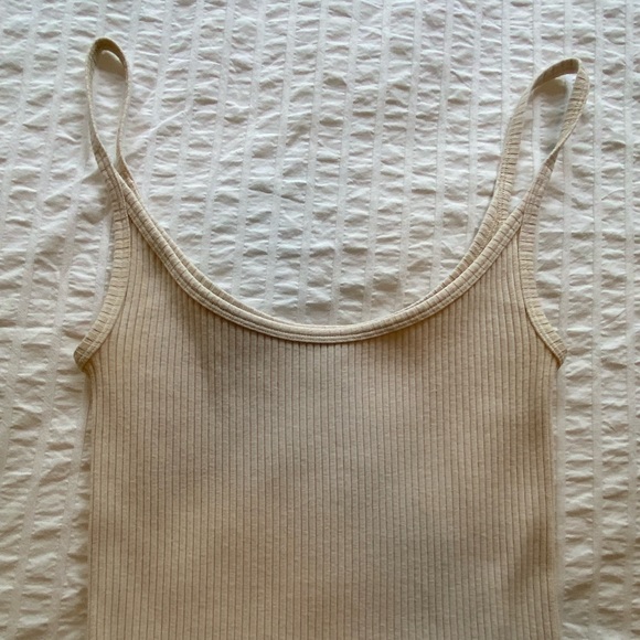 TNA Cream Ribbed Mini Dress - Picture 2 of 3